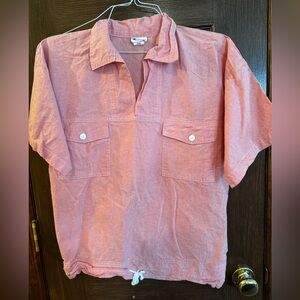 Men's Short Sleeve Pullover Shirt in Dusty Rose